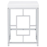 Jackson White and Chrome 4-Piece Multipurpose Counter Height Table Set from Coaster - Luna Furniture