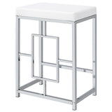 Jackson White and Chrome 4-Piece Multipurpose Counter Height Table Set from Coaster - Luna Furniture