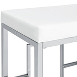 Jackson White and Chrome 4-Piece Multipurpose Counter Height Table Set from Coaster - Luna Furniture