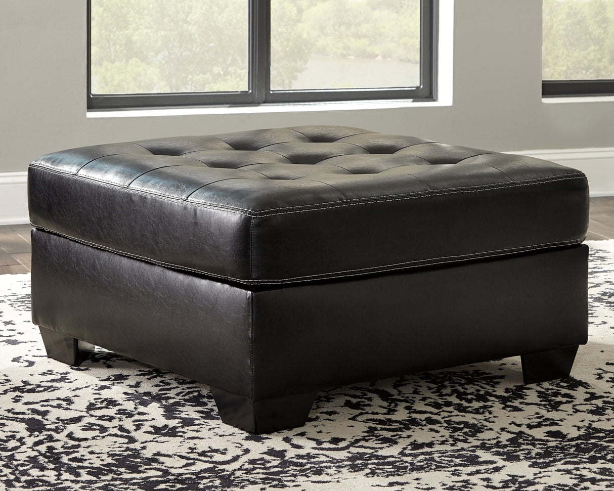 Jacurso Charcoal Oversized Ottoman from Ashley - Luna Furniture