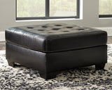 Jacurso Charcoal Oversized Ottoman from Ashley - Luna Furniture
