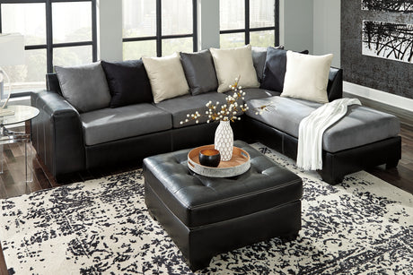 Jacurso Charcoal Oversized Ottoman from Ashley - Luna Furniture