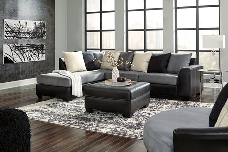 Jacurso Charcoal Oversized Ottoman from Ashley - Luna Furniture