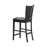 Jaden Black and Espresso Upholstered Counter Height Stools, Set of 2 from Coaster - Luna Furniture