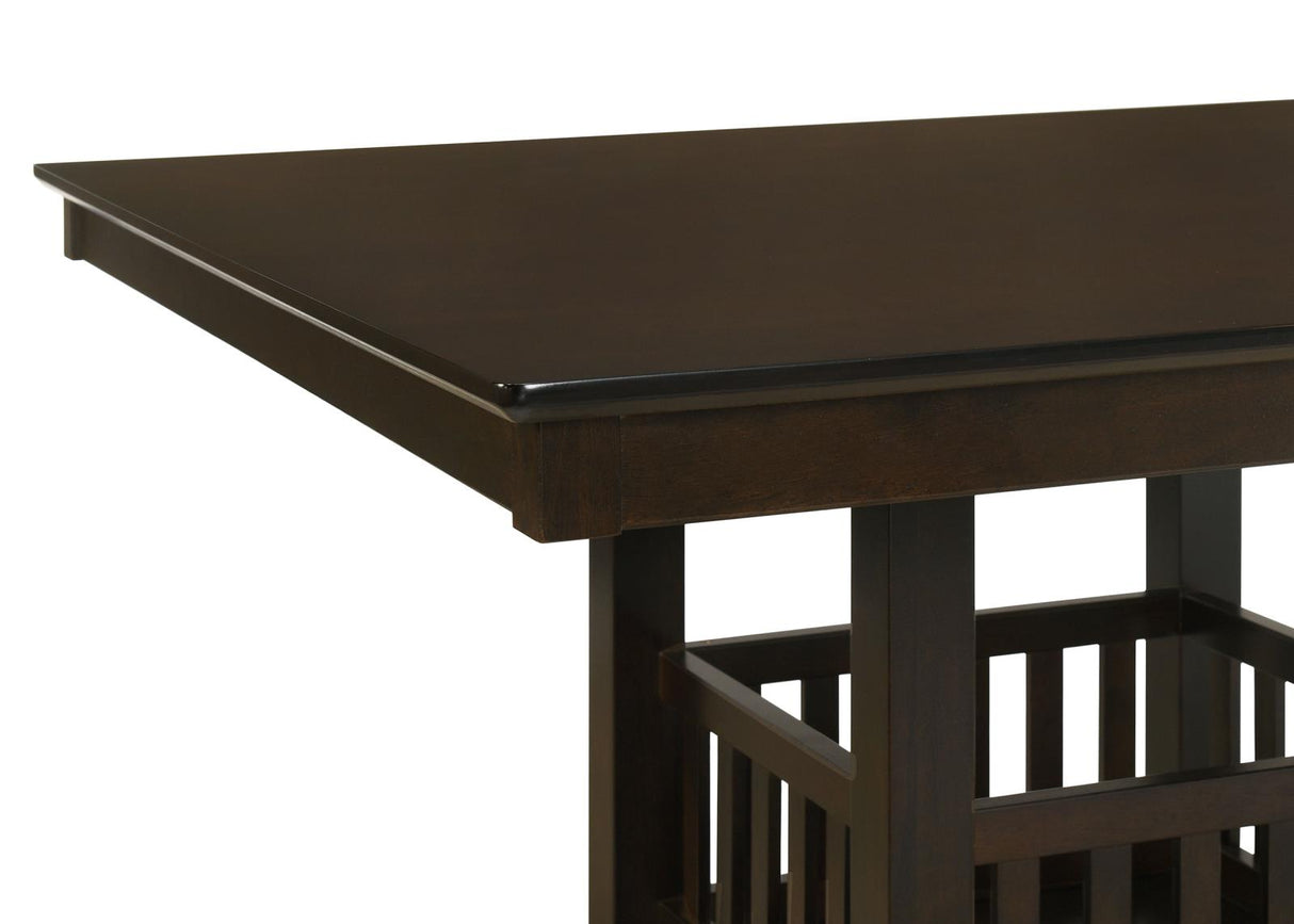 Jaden Cappuccino Transitional Counter Height Dining Set from Coaster - Luna Furniture