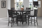 Jaden Espresso Square Counter Height Table with Storage from Coaster - Luna Furniture