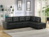James Black PU Reversible Sectional from Happy Homes - Luna Furniture