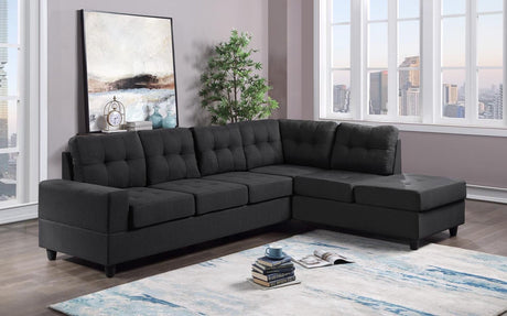 James Black Reversible Sectional from Happy Homes - Luna Furniture