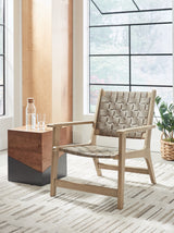 Jameset Taupe Accent Chair from Ashley - Luna Furniture