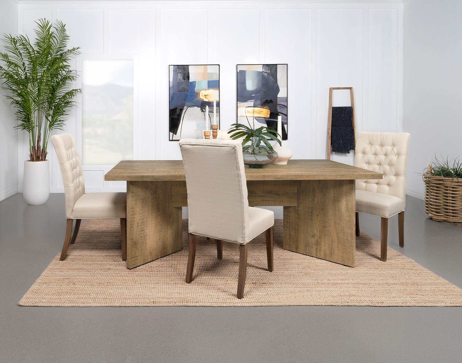 Jamestown Mango Brown Rectangular Engineered Wood Dining Table with Decorative Laminate from Coaster - Luna Furniture