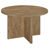Jamestown Mango Brown Round Engineered Wood Dining Table with Decorative Laminate from Coaster - Luna Furniture