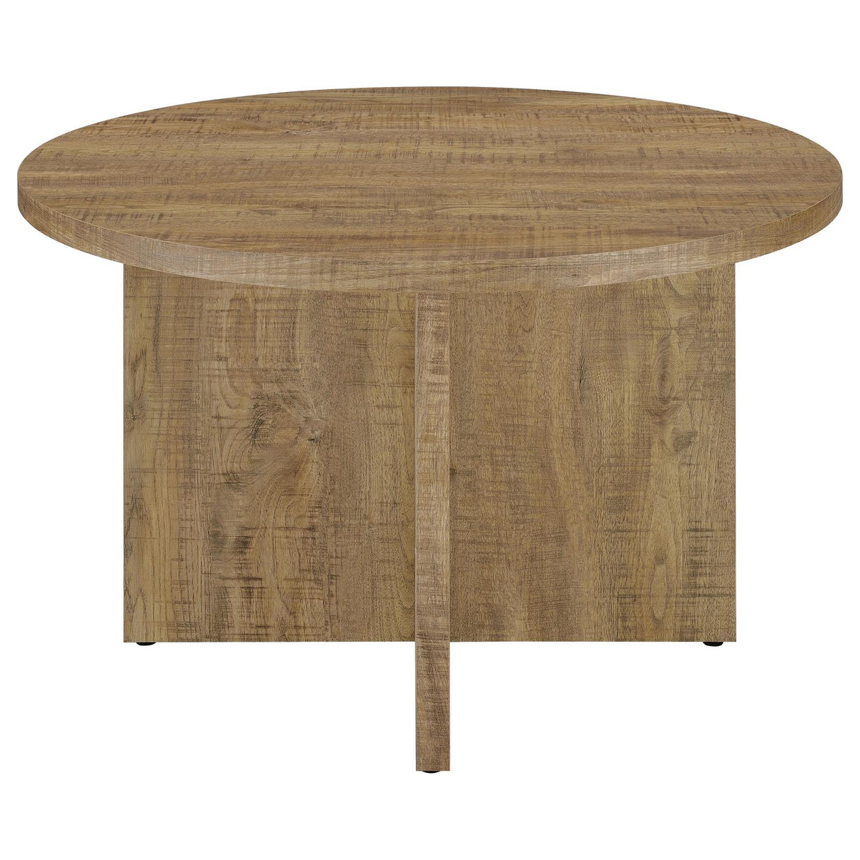 Jamestown Mango Brown Round Engineered Wood Dining Table with Decorative Laminate from Coaster - Luna Furniture