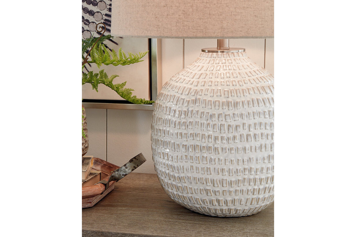 Jamon Beige Table Lamp from Ashley - Luna Furniture