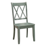 Janina Teal Side Chair, Set of 2 from Homelegance - Luna Furniture