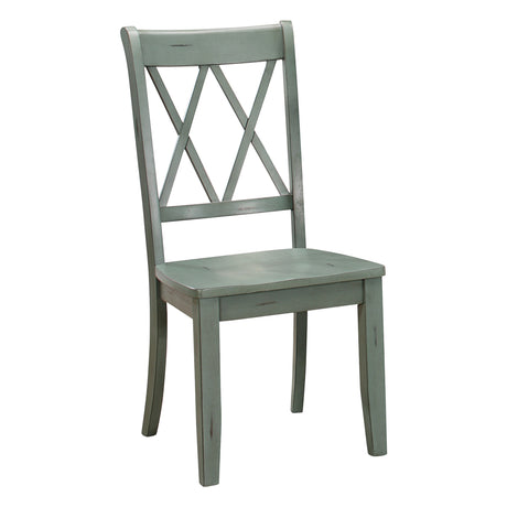Janina Teal Side Chair, Set of 2 from Homelegance - Luna Furniture