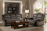 Jarita Chocolate Double Reclining Loveseat from Homelegance - Luna Furniture