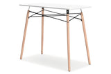 Jaspeni White/Natural Home Office Desk from Ashley - Luna Furniture