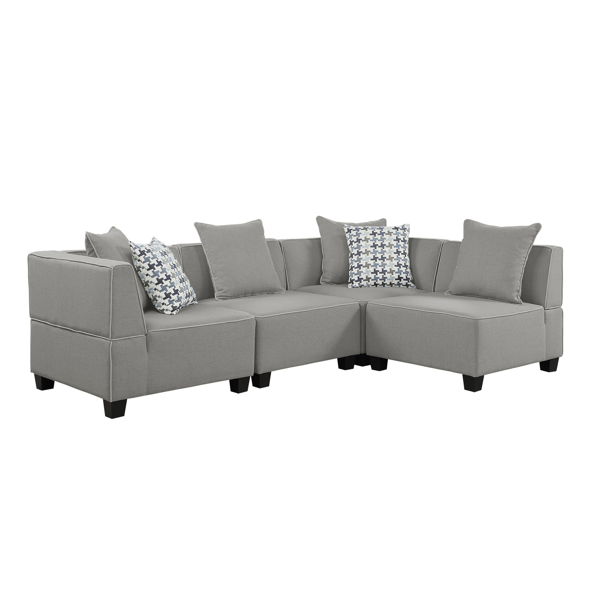 Jayilin Gray 4-Piece Modular Sectional from Homelegance - Luna Furniture