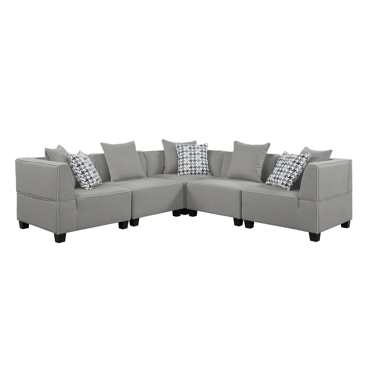 Jayilin Gray 5-Piece Modular Sectional from Homelegance - Luna Furniture