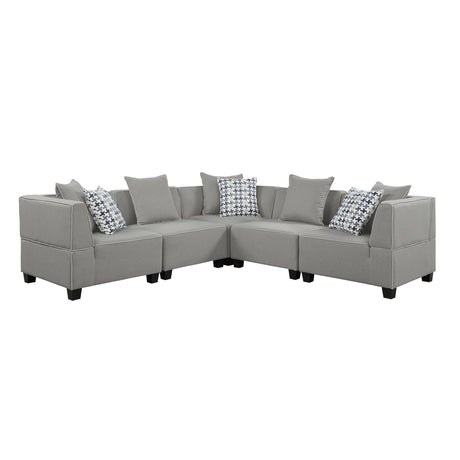 Jayilin Gray 5-Piece Modular Sectional from Homelegance - Luna Furniture