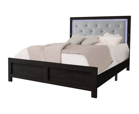 Jaylen Black LED Panel Bedroom Set from Crown Mark - Luna Furniture
