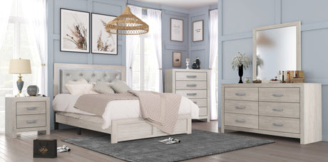 Jaylen Cream LED Panel Bedroom Set from Crown Mark - Luna Furniture