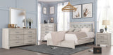 Jaylen Cream Queen LED Panel Bed from Crown Mark - Luna Furniture