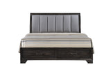 Jaymes Gray King Storage Platform Bed from Crown Mark - Luna Furniture