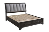 Jaymes Gray King Storage Platform Bed from Crown Mark - Luna Furniture