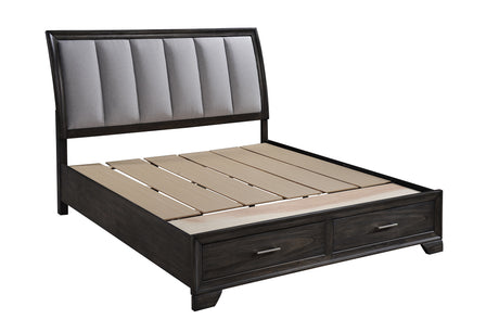 Jaymes Gray King Storage Platform Bed from Crown Mark - Luna Furniture