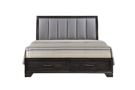 Jaymes Gray Sleigh Storage Platform Bedroom Set from Crown Mark - Luna Furniture