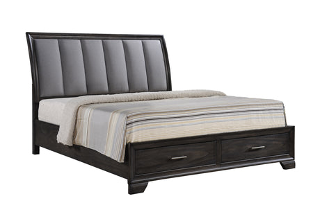 Jaymes Gray Sleigh Storage Platform Bedroom Set from Crown Mark - Luna Furniture