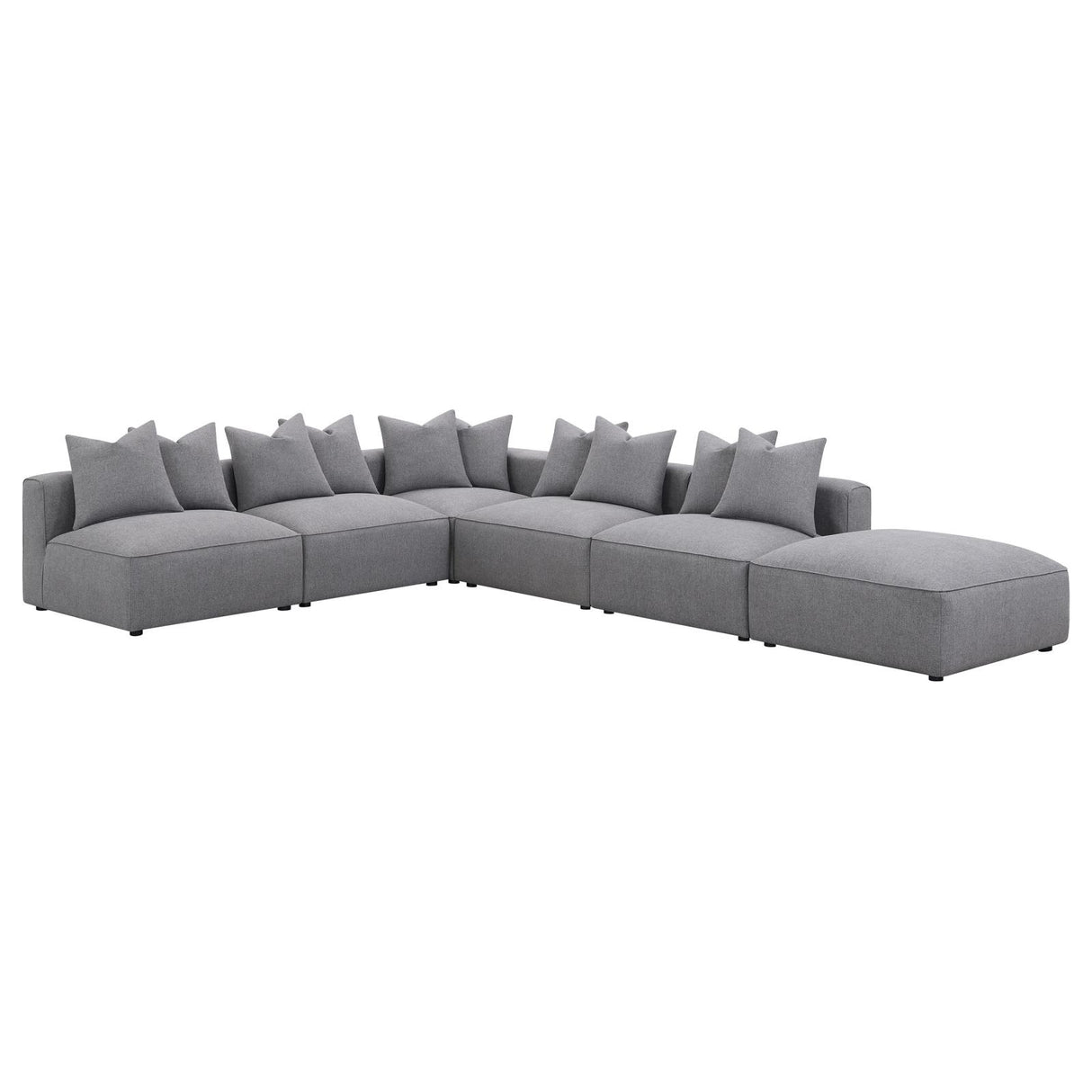 Jennifer Gray Square Upholstered Ottoman from Coaster - Luna Furniture