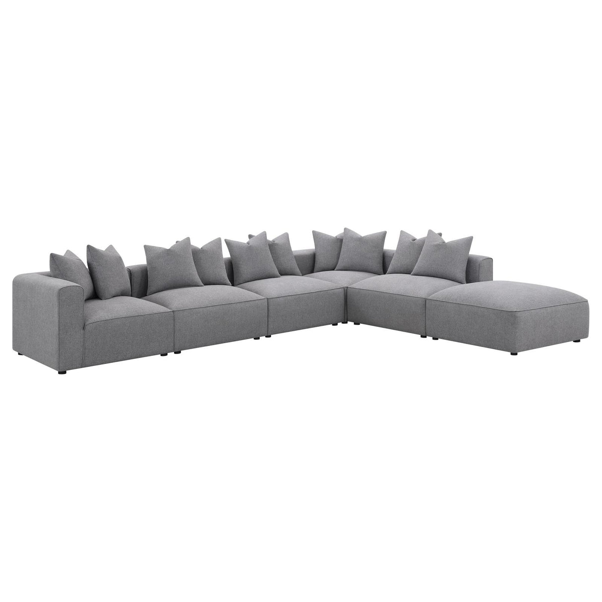 Jennifer Gray Square Upholstered Ottoman from Coaster - Luna Furniture