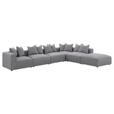 Jennifer Gray Square Upholstered Ottoman from Coaster - Luna Furniture