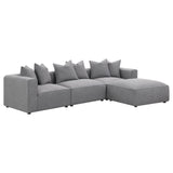Jennifer Gray Square Upholstered Ottoman from Coaster - Luna Furniture