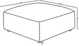 Jennifer Gray Square Upholstered Ottoman from Coaster - Luna Furniture