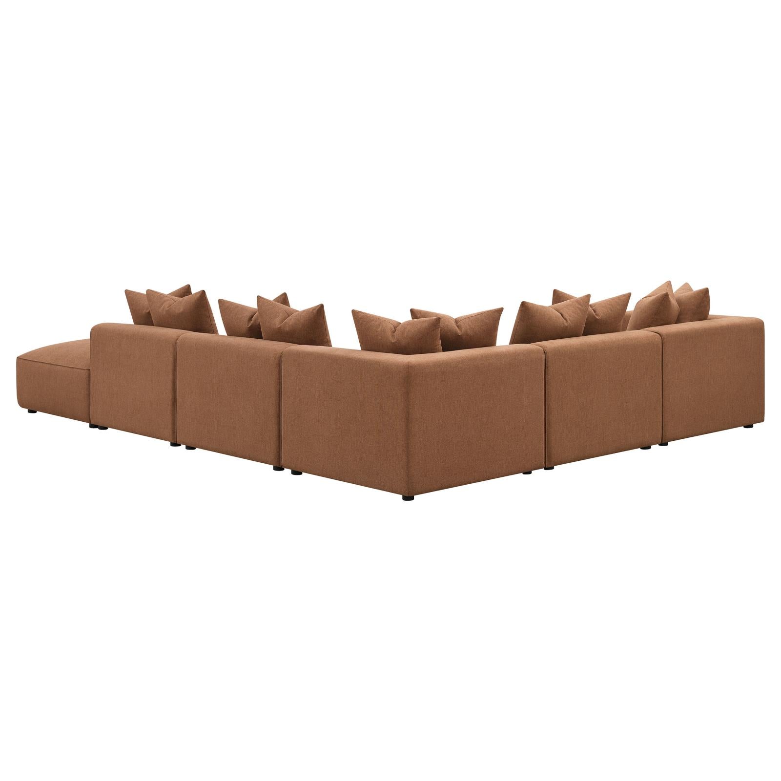 Coaster Jennifer 6-piece Upholstered Modular Sectional Terracotta
