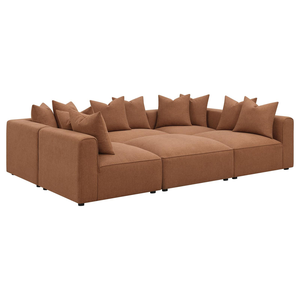 Jennifer Terracotta Upholstered 6-Piece Modular Sectional from Coaster - Luna Furniture