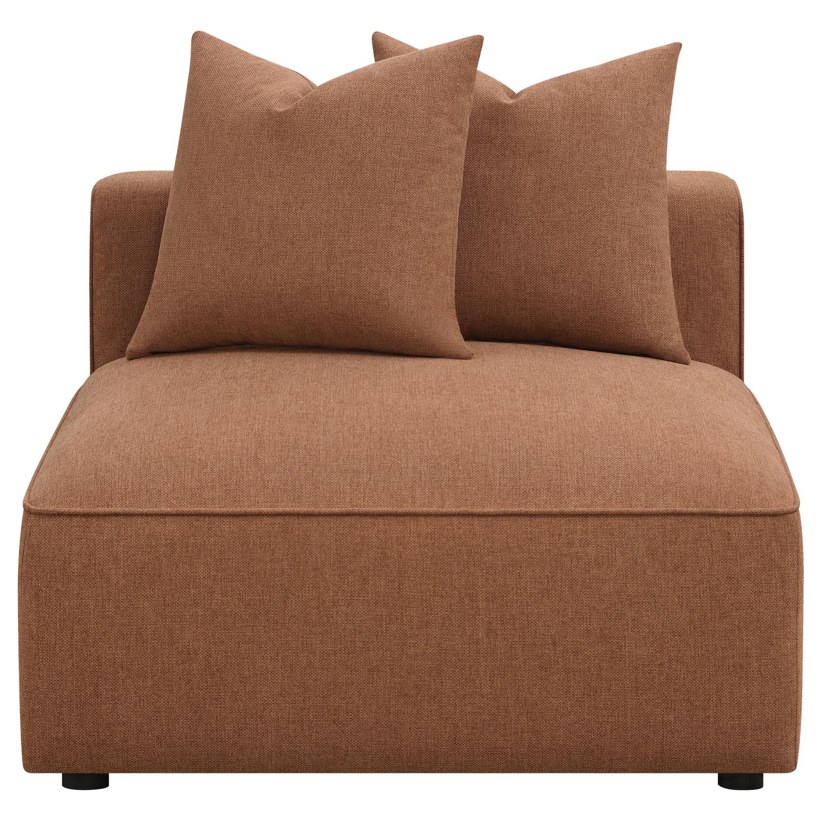 Jennifer 6-piece Upholstered Modular Sectional Terracotta - Luna
