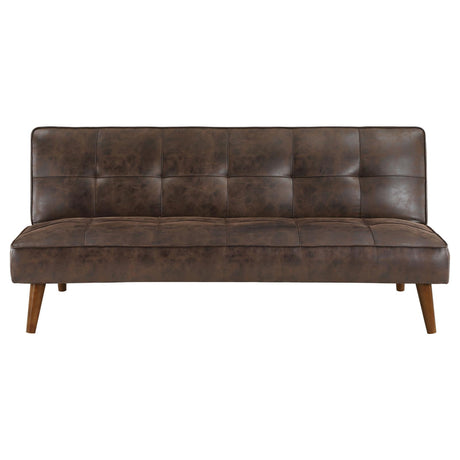 Jenson Dark Coffee Brown Multipurpose Upholstered Tufted Convertible Sofa Bed from Coaster - Luna Furniture