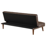 Jenson Dark Coffee Brown Multipurpose Upholstered Tufted Convertible Sofa Bed from Coaster - Luna Furniture