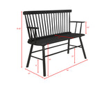 Jerimiah Spindleback Black Bench from Crown Mark - Luna Furniture