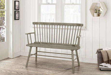 Jerimiah Spindleback Gray Bench from Crown Mark - Luna Furniture