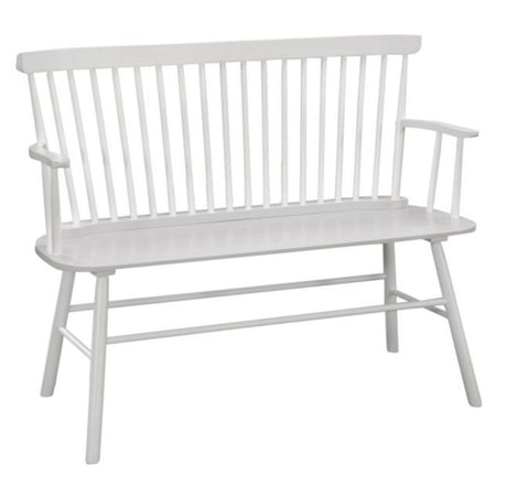 Jerimiah Spindleback White Bench from Crown Mark - Luna Furniture