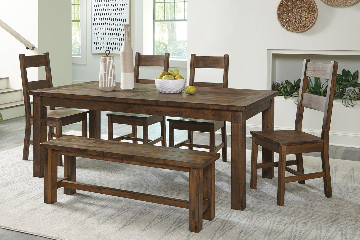 Jerrick Burnished Brown 79" Dining Set from Homelegance - Luna Furniture