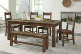 Jerrick Burnished Brown 79" Dining Set from Homelegance - Luna Furniture