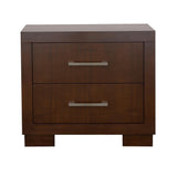 Jessica Cappuccino 2-Drawer Nightstand from Coaster - Luna Furniture