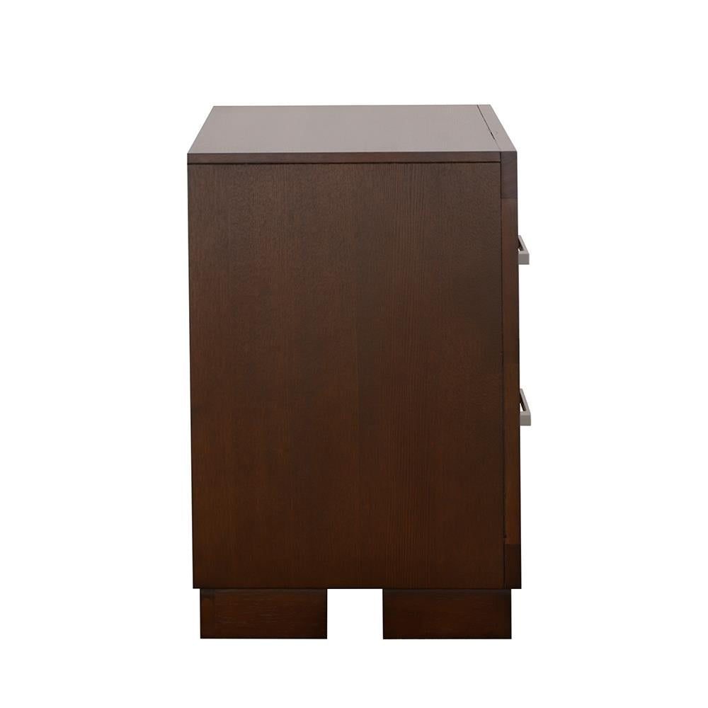 Jessica Cappuccino 2-Drawer Nightstand from Coaster - Luna Furniture