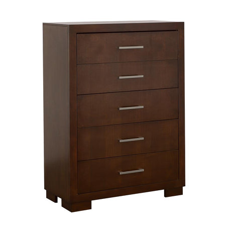 Jessica Cappuccino 5-Drawer Chest from Coaster - Luna Furniture
